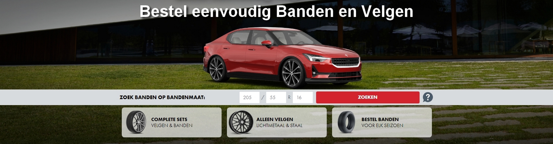 Bestel eenvoudig banden en velgen, tegen de scherpste prijzen, in onze webshop.